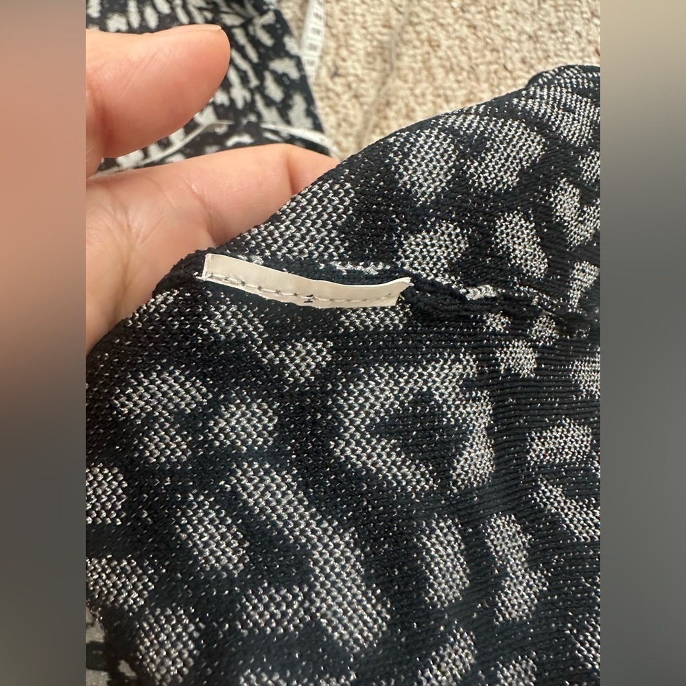 Michael Kors Metallic Cheetah-Print Dress - Black size S - Picture 4 of 12
